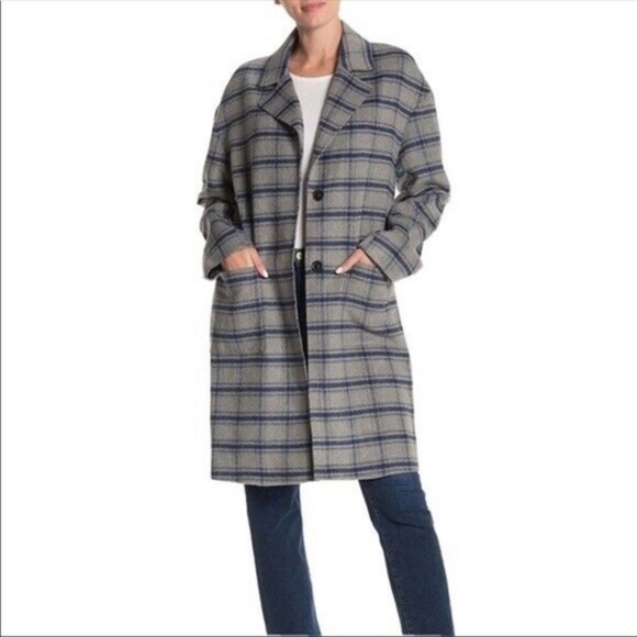 Avec Les Filles Jackets & Blazers - NWT AVEC LES FILLES  WOOL PLAID TRENCH COAT M